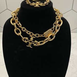Tory Burch Torsade Statement Bracelet and Necklace